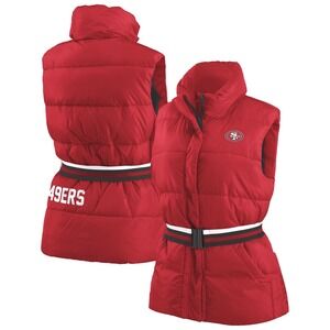 Wear by‎ Erin Andrews San Francisco 49ers Puffer Vest with Belt Women's XL NFL